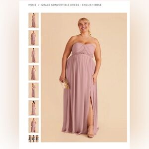 Birdy Grey Grace Convertible Bridesmaids dress in chiffon English rose 3XL